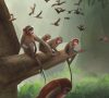Animals, memory and communication. Monkeys and birds. Attuned to their environment