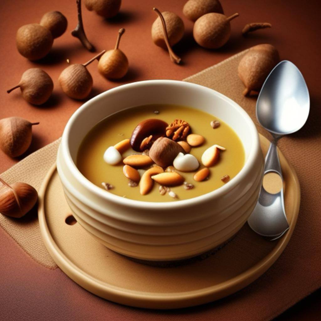 Seasonal nutty creations, The nutty chronicles, Chestnut Soup, Roasted Acorns